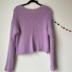 fuzzy purple urban outfitters sweater